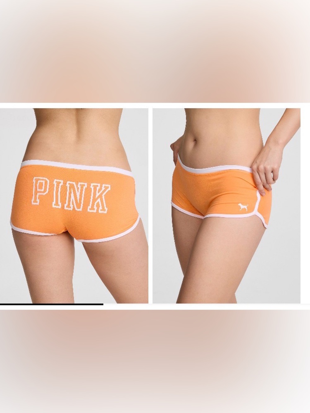 🧡VS Pink cotton dorm boyshort panty sz M NWT